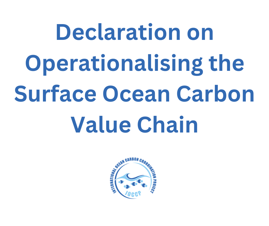 Declaration on Operationalising the Surface Ocean Carbon Value Chain