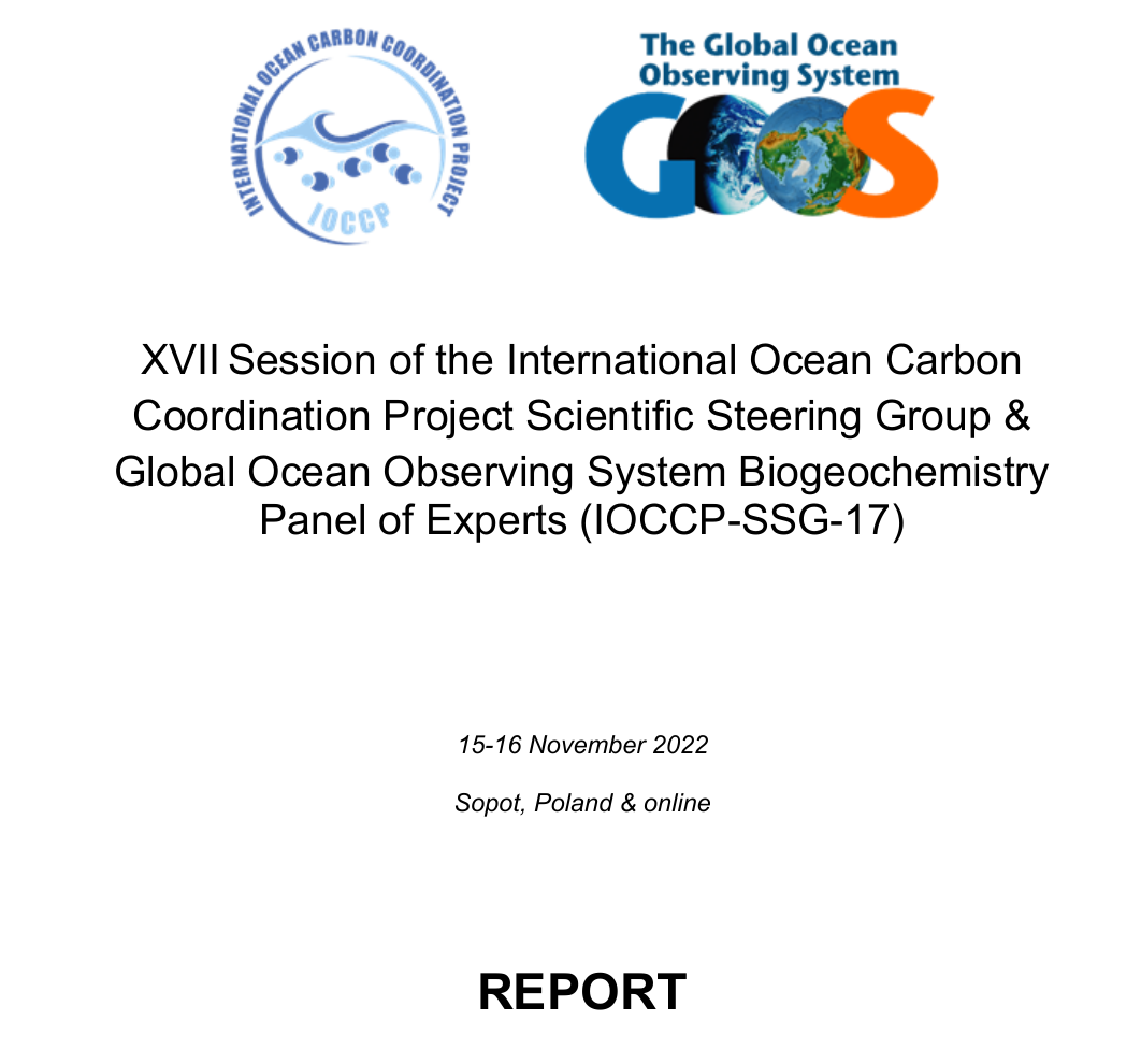 Report of the XVII Session of the IOCCP SSG & GOOS Biogeochemistry Panel