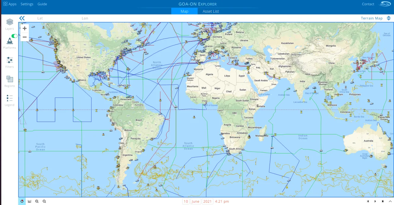 GOA ON Explorer snapshot 10062021